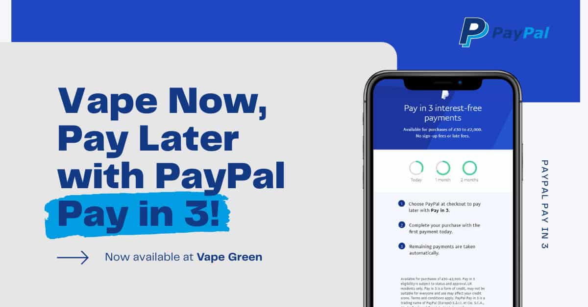 elfbar elfa kaufen Vape Now, Pay Later with PayPal Pay in 3: Now Available at Vape Green!