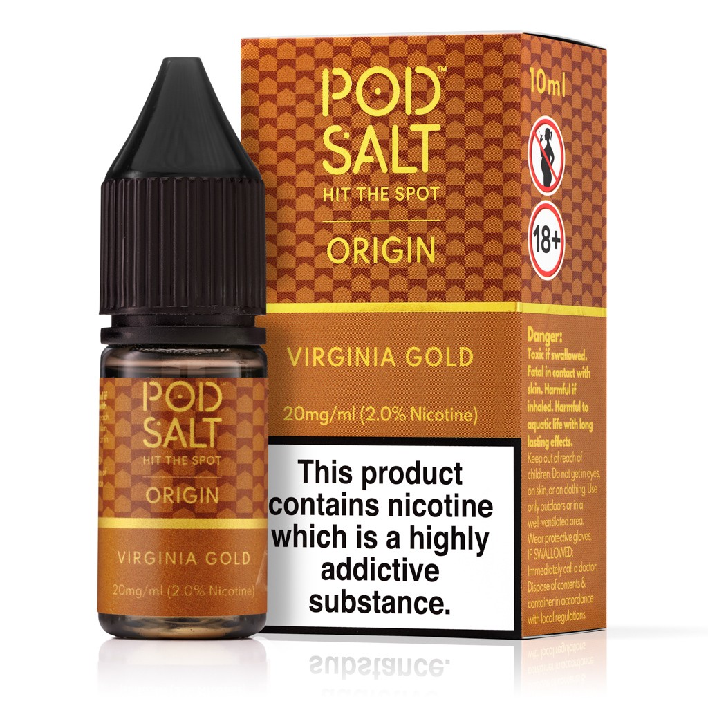 Virginia Gold Nic Salt by Pod Salt Origin | Buy Online | Vape Green Virginia Gold Nic Salt by Pod Salt Origin | Buy Online | Vape Green