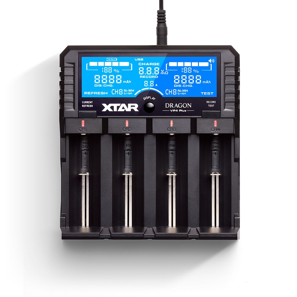 Xtar Dragon VP4 Plus Battery Charger (4-Bay) | Buy Online | Vape Green